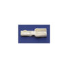 This is a drawcord, made from plastic and White in colour.