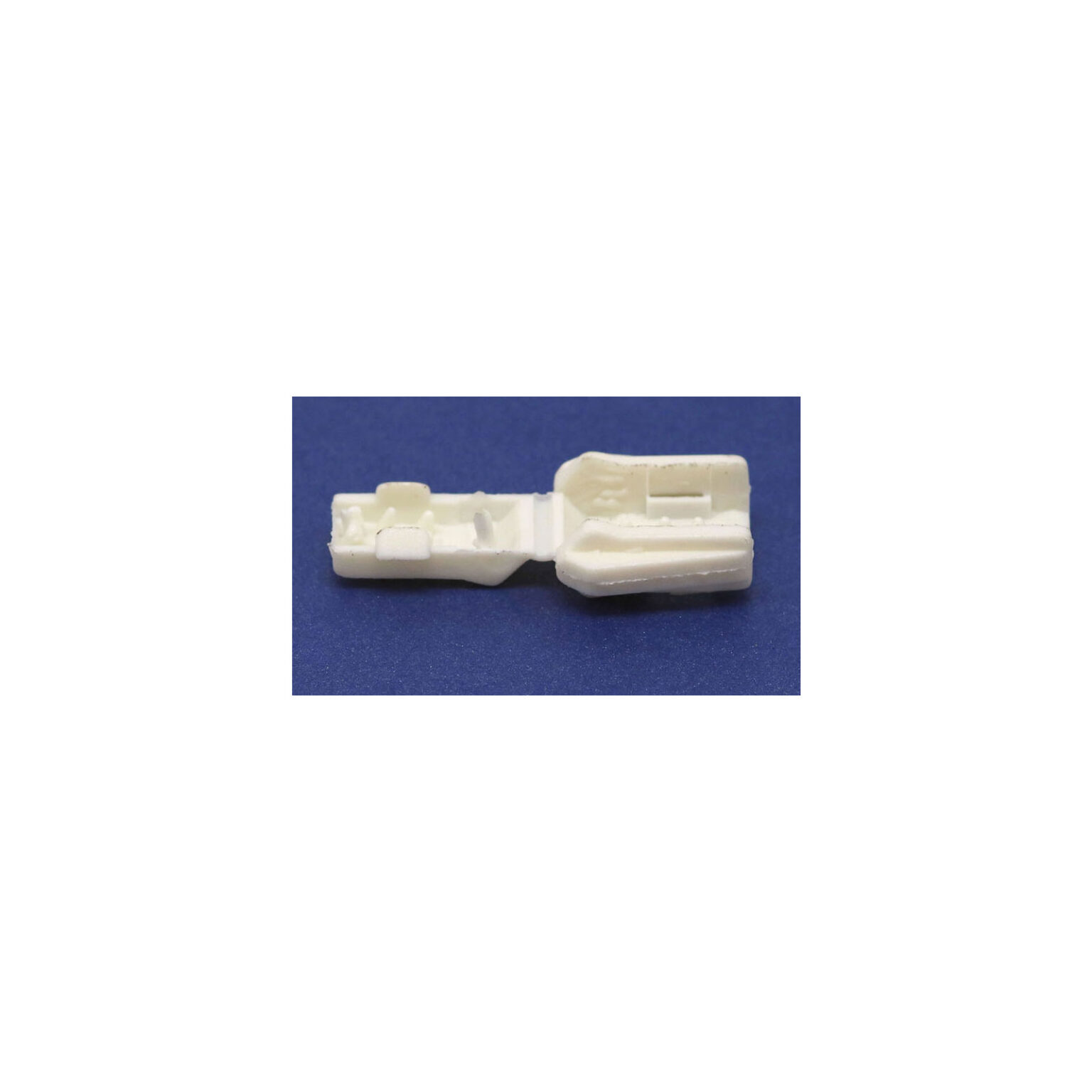 This is a drawcord, made from plastic and White in colour.