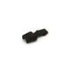 This is a drawcord, made from plastic and Black in colour.