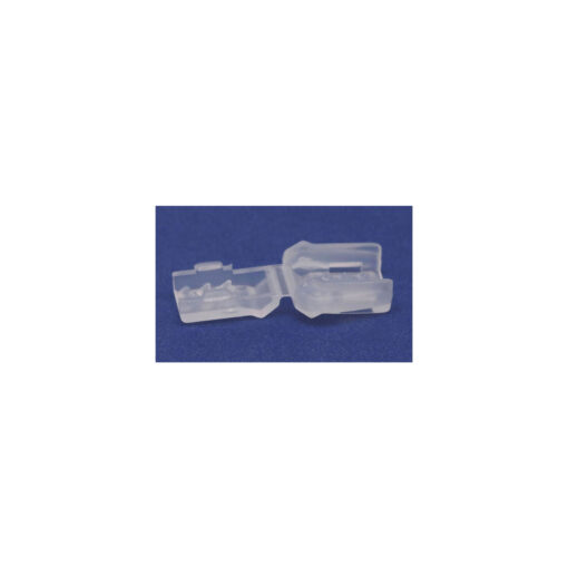 This is a drawcord, made from plastic and Clear in colour.