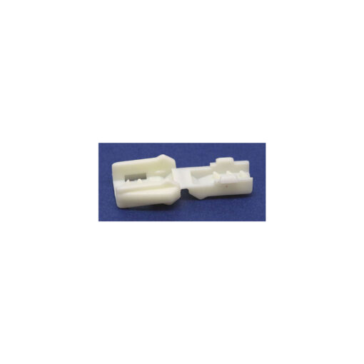 This is a drawcord, made from plastic and White in colour.