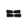 This is a drawcord, made from plastic and Black in colour.