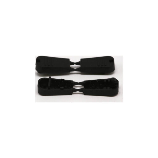 This is a drawcord, made from plastic and Black in colour.