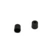 This is a drawcord, made from plastic and Black in colour.