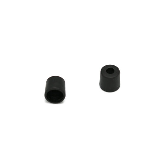 This is a drawcord, made from plastic and Black in colour.