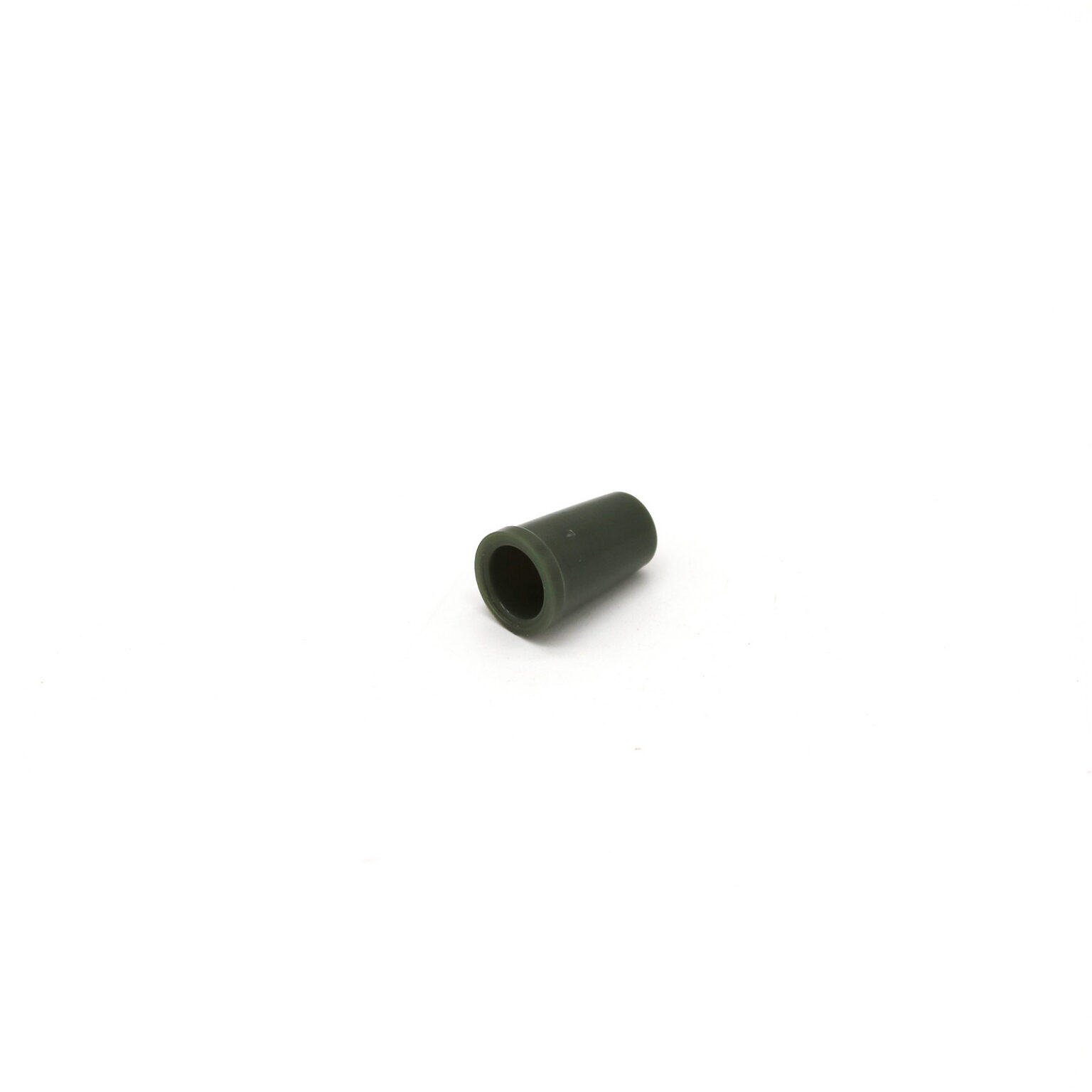 This is a drawcord, made from plastic and Olive in colour.