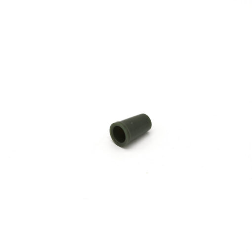 This is a drawcord, made from plastic and Olive in colour.
