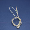 This is a 1mm drawcord, made from textile and White in colour.
